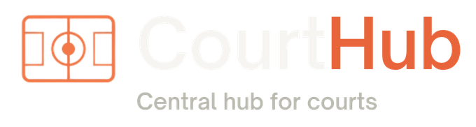 courthub logo dark bg orange